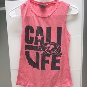 Pink shirt with Cali Life